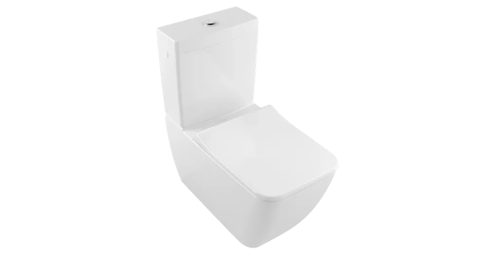 Kiárusítás Villeroy & Boch Venticello perem nélküli monoblokkos mélyöblítésű álló wc-csésze CeramicPlus felülettel - 4612R0R1