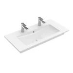Azonnali szállítás Villeroy & Boch Venticello 120 x 50 cm-es beépíthető mosdó 2 csaplyukkal - 4104CK01