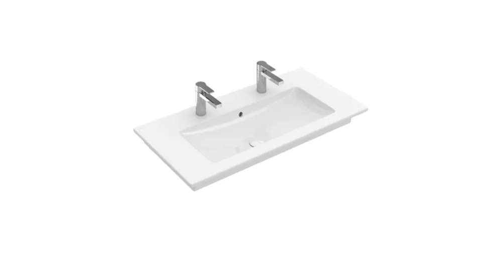 Azonnali szállítás Villeroy & Boch Venticello 120 x 50 cm-es beépíthető mosdó 2 csaplyukkal - 4104CK01