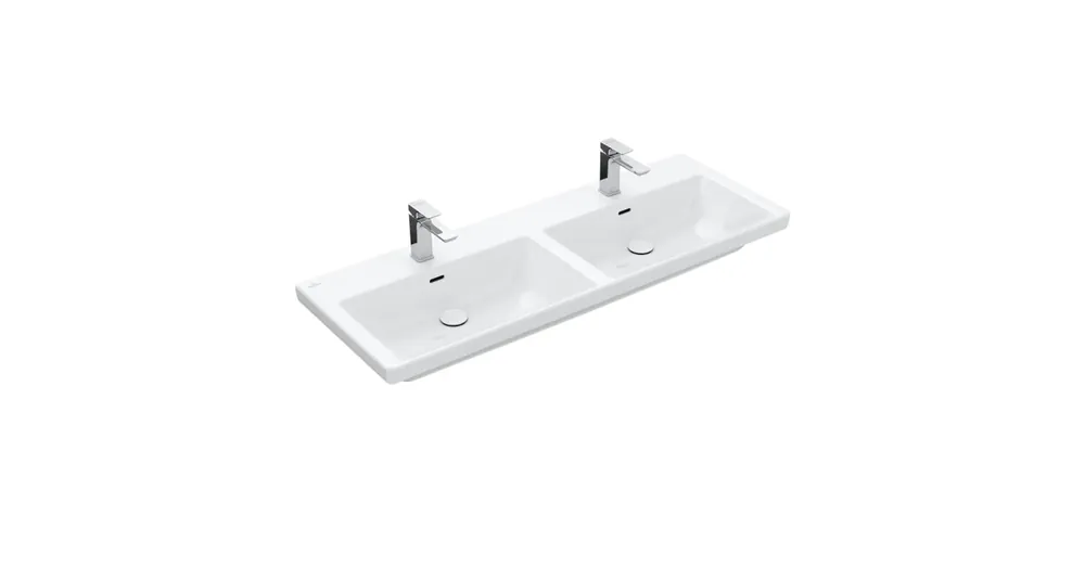 Biztonságos fizetés Villeroy & Boch Subway 3.0 Beépíthető duplamosdó Stone White CeramicPlus felülettel 4A71D1RW