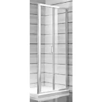 Árcsökkenés JIKA LYRA PLUS összehajtható zuhanyajtó, 90 cm, átlátszó üveg, fehér profil H2553820006681