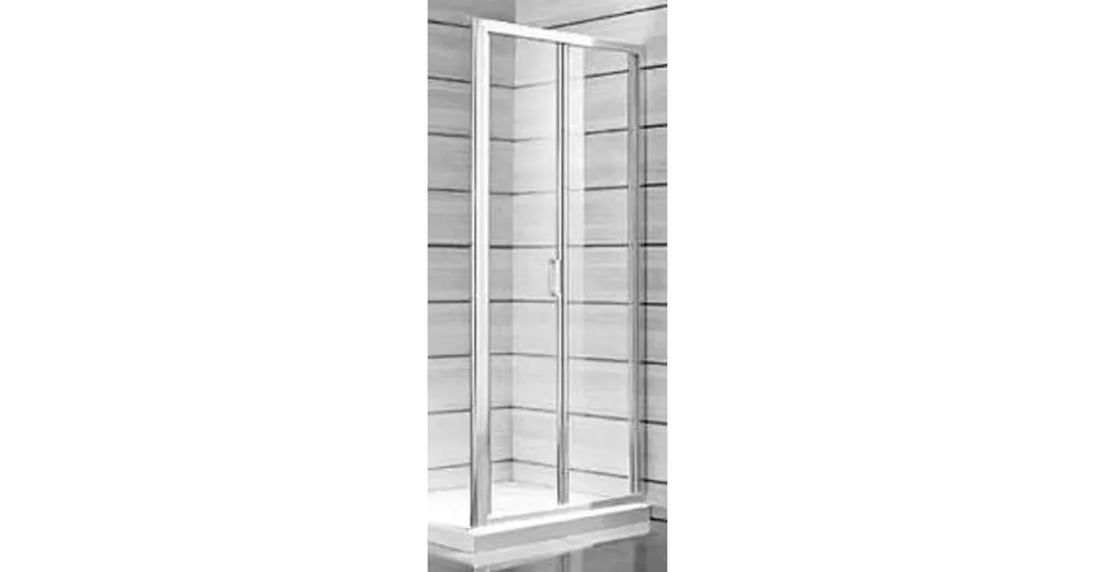 Árcsökkenés JIKA LYRA PLUS összehajtható zuhanyajtó, 90 cm, átlátszó üveg, fehér profil H2553820006681
