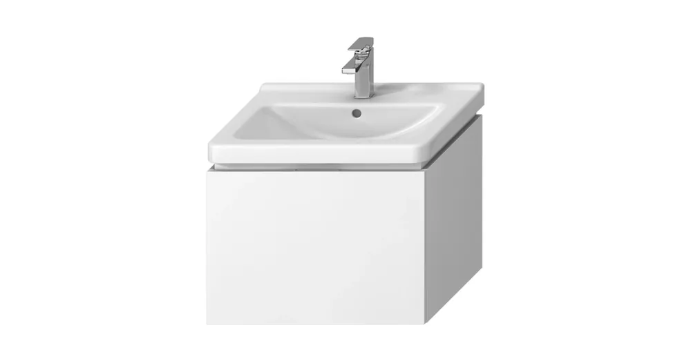 Biztonságos vásárlás JIKA CUBITO alsószekrény 65 cm-es mosdóhoz, 1 fiókkal, fehér/fényes lakk H40J4243015001