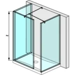 Árcsökkenés JIKA PURE Walk In zuhanyfal, hátfalhoz illeszthető, 79.5x90 cm H2694200026681