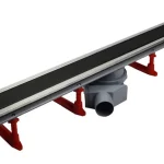 Gyors kiszállítás Pestan CONFLUO Premium line Króm/Fekete üveg zuhanyfolyóka, 750 mm 13000294