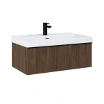 AREZZO design MONTEREY 80 cm-es alsószekrény 1 fiókkal Lincoln dió színben, szifonkivágással AR-168685 Népszerű