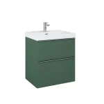 Expressz kézbesítés AREZZO design MONTEREY 60 cm-es alsószekrény 2 fiókkal Matt zöld színben, szifonkivágással AR-168559