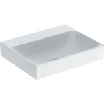 Bestseller Geberit ONE mosdó, függőleges lefolyóval, 50x40cm, csaplyuk és túlfolyó nélkül, fehér / KeraTect (505.021.01.6)