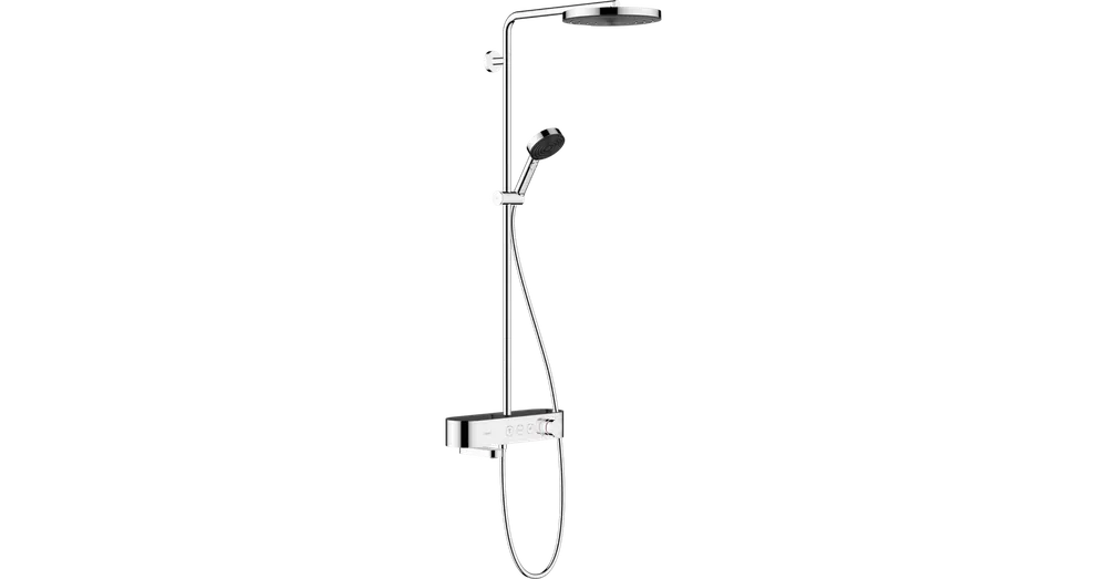 Legkelendőbb Hansgrohe Pulsify S Showerpipe 260, 1 jet, és kádtermosztátos ShowerTablet 400 króm 24230000