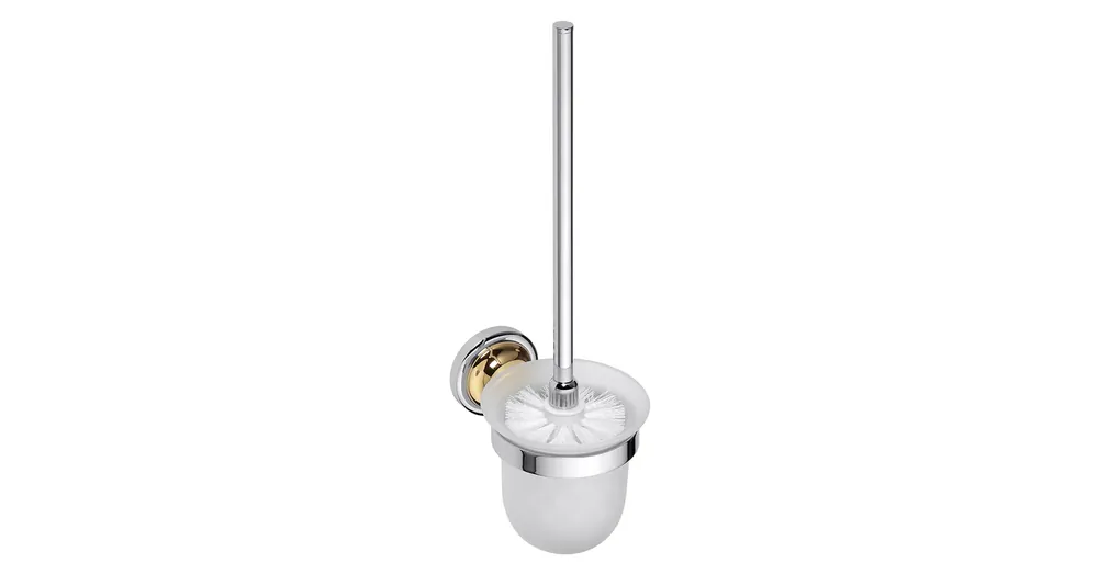 SAPHO BEMETA RETRO WC kefetartó, fehér kefével, 110x360x145mm, arany/króm (144213018) Gyors kiszállítás