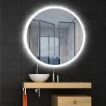 Kedvezmény AREZZO design LED okos tükör 80 cm-es kerek+állítható fényerő,páramentesítő funkció,óra,hőmérő AR-3053