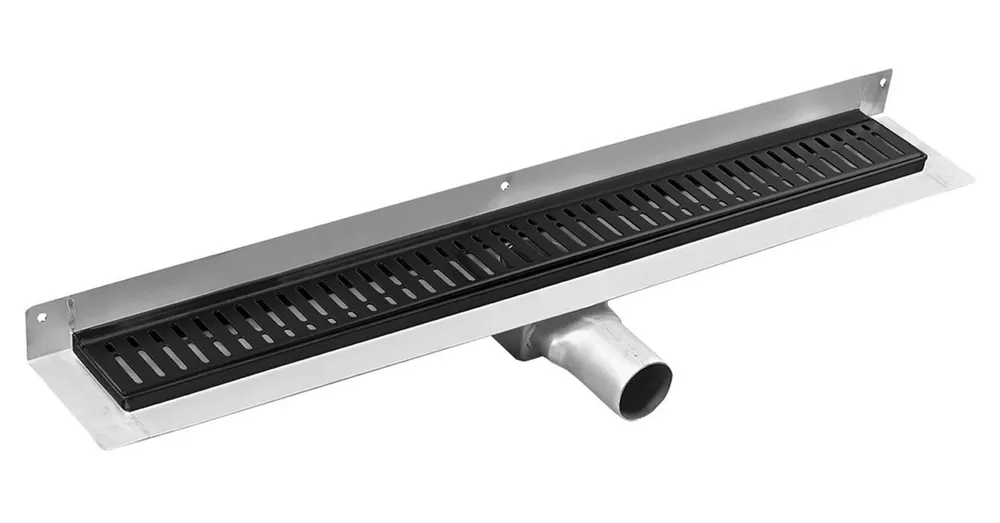 SAPHO GELCO MANUS INOX padlóösszefolyó ONDA rosttal, fal éléhez, 950x112x55mm, fekete (GMO25B) Exkluzív ajánlat