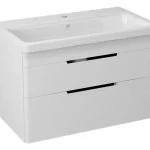 SAPHO ELLA mosdótartó szekrény, 2 fiókkal, 76x50x43 cm, fehér (EL080-3030) Gyors szállítás