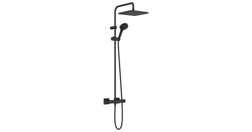 Hansgrohe Vernis Blend Showerpipe 240 zuhanyrendszer termosztátos csapteleppel, matt fekete 26427670 Biztonságos fizetés