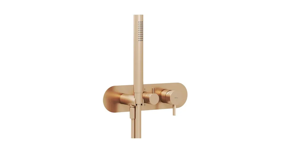 Ravak Espirit ES 065.60RGB.O2.RB07D.+S Falba süllyesztett csaptelep szettel, kétutas, belső egység nélkül - Rose Gold Brushed X070361 Vásárlói kedvenc