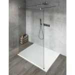 Vedd meg most Sapho VARIO CHROME Szabadon álló zuhanyfal merőleges merevítőkkel, transzparent üveg, 1100mm (GX1211GX2210)