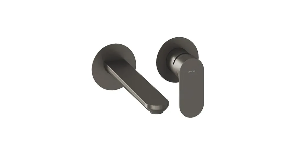 Azonnali szállítás Ravak Eleganta EL 019.20GB.O1.RB07B Falba süllyesztett mosdócsaptelep belső egység nélkül, Graphite Brushed X070329