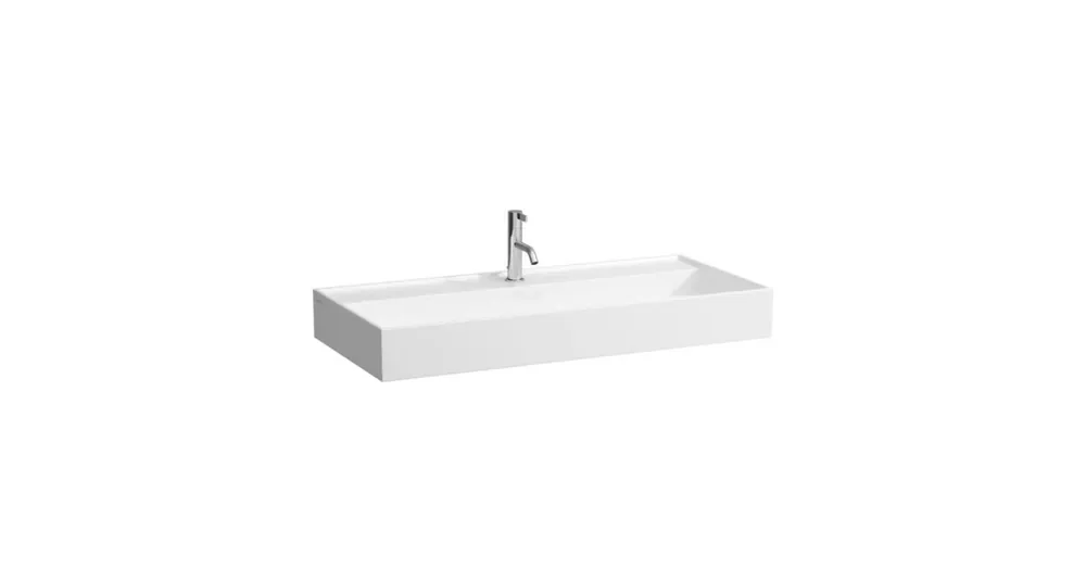 LAUFEN Kartell LAUFEN Mosdótál, alsó felülete csiszolt, túlfolyónyílás nélkül, egy csaplyukkal, Matt fehér H8163377571111 Rendeld meg most