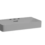Vásárlói kedvenc LAUFEN VAL Mosdótál, alsó felülete csiszolt, 3 csaplyukkal, Graphite matt H8162857581081