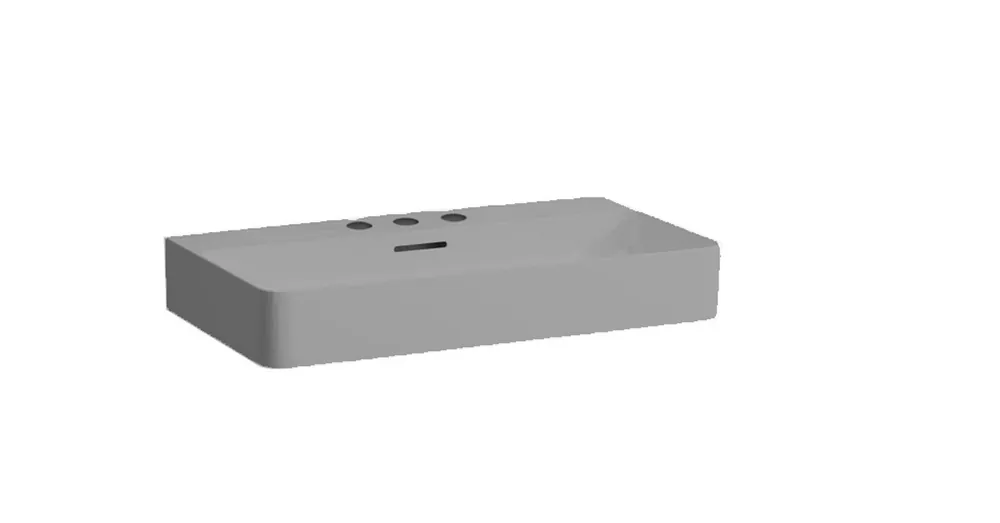 Vásárlói kedvenc LAUFEN VAL Mosdótál, alsó felülete csiszolt, 3 csaplyukkal, Graphite matt H8162857581081