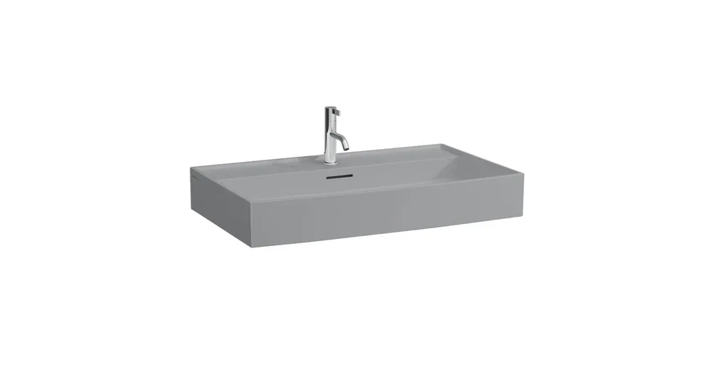 Végkiárusítás LAUFEN Kartell LAUFEN Mosdó, egy csaplyuk, középen, Matt Szürke H8103367591041