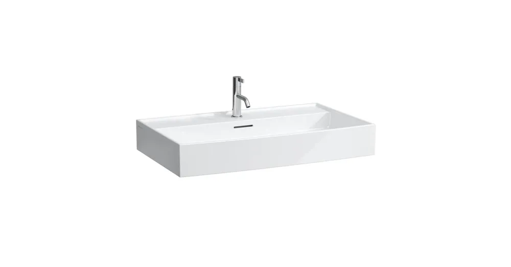 Újdonság LAUFEN Kartell LAUFEN Mosdó, egy csaplyuk, középen, Fehér LCC bevonattal H8103364001041