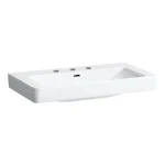 Prémium LAUFEN LAUFEN PRO S Ráépíthető mosdó, 3 csaplyukkal, Fehér LCC Active bevonattal H813965A001081