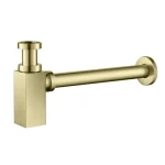 AREZZO design Square szálcsiszolt arany mosdószifon AR-244G Szuper akció