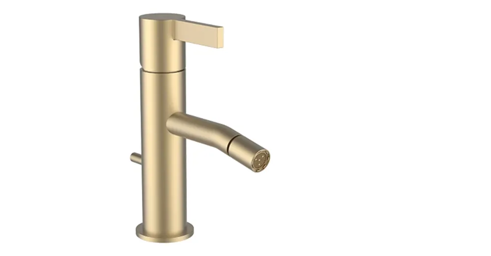 LAUFEN Kartell LAUFEN Bidet csaptelep, rögzített 110 mm-es kifolyócsővel, átfolyás 5,3 l/perc, húzórudas lefolyószelep működtető karral, lefolyószelep nélkül, PVD halvány arany matt H3413310831031 Árengedmény