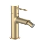 Szuper ajánlat LAUFEN Twinplus slim Bidé csaptelep, 112 mm kiállású fix kifolyóval, húzórudas lefolyószelep nélkül, PVD halvány arany matt HF505410462010