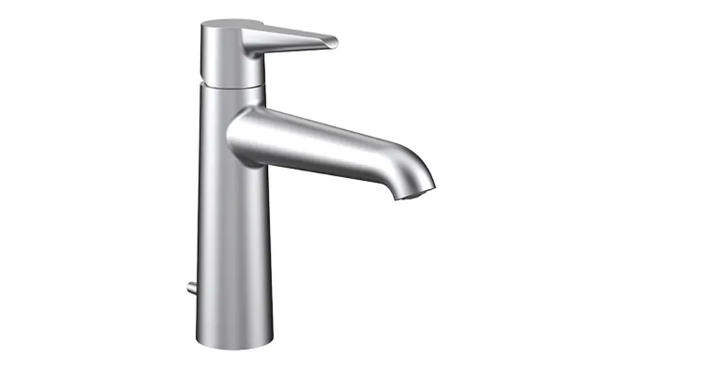 LAUFEN PURE Egykaros mosdó csaptelep Eco+, 140 mm kiállású fix kifolyóval, húzórudas lefolyószelep nélkül, PVD szálhúzott rozsdamentes acél HF901704423000 Legjobb ár
