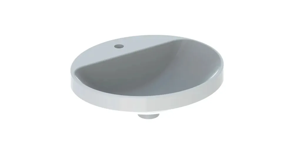 Geberit VariForm beépíthető mosdó 50 cm, ovális, csaplyuk-peremmel, túlfolyó nélkül, alul mázas 500.715.01.2 Utolsó esély