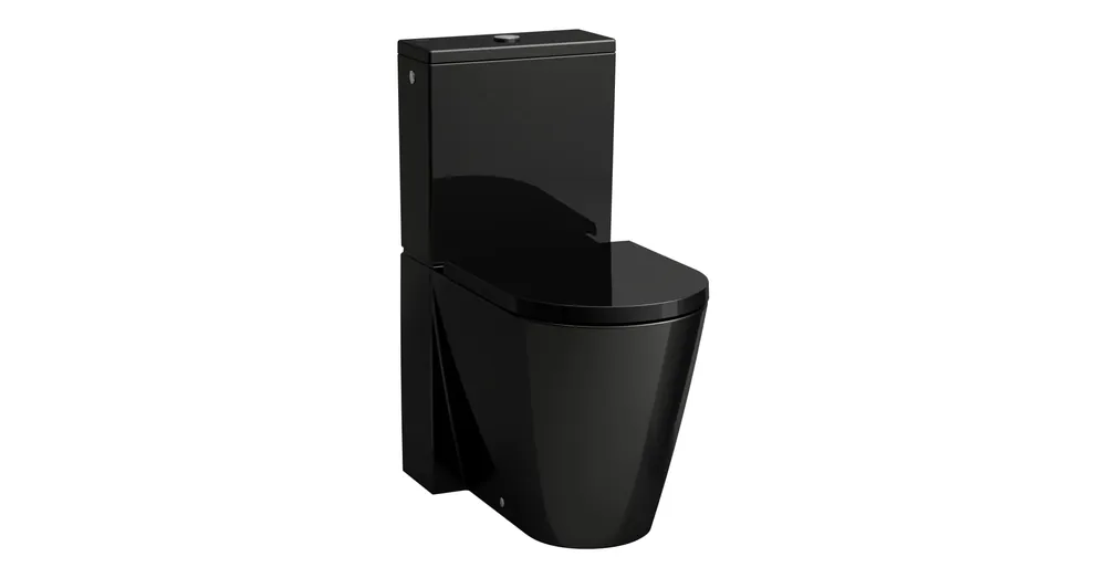 Akció LAUFEN Kartell LAUFEN Álló kombi-WC, perem nélküli, mélyöblítésű, öblítő perem nélkül Fényes fekete H8243370202311