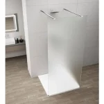 Vedd meg online SAPHO ESCA CHROME Walk-in zuhanyfal, szabadonálló, matt üveg, 1200mm (ES1112-05)