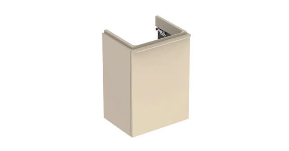 Nézd meg most Geberit Smyle Square alsó szekrény kézmosóhoz ajtóval 44,2x35,6 cm, magasfényű homokszürke 500.351.JL.1