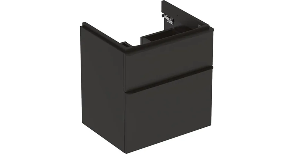 Azonnal elérhető Geberit Smyle Square alsó szekrény mosdóhoz fiókkal 58,4x47 cm, matt lakkozott láva 500.352.JK.1