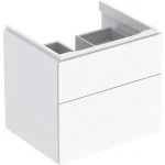 Árcsökkenés Geberit Xeno² alsó szekrény mosdóhoz 58x46,2 cm, két fiókkal, magasfényű fehér 500.506.01.1