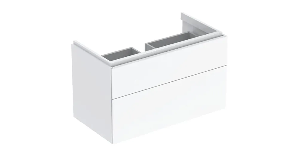 Alacsony ár Geberit Xeno² alsó szekrény mosdóhoz 88x46,2 cm, két fiókkal, magasfényű fehér 500.509.01.1
