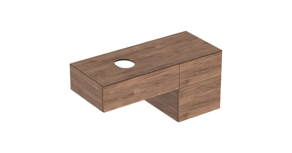 Geberit VariForm alsó szekrény pultra ültethető mosdóhoz 120x51 cm, 3 fiókkal, pakolófelülettel, hikoridió 501.186.00.1 Kiárusítás