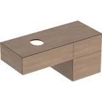 Exkluzív ajánlat Geberit VariForm alsó szekrény pultra ültethető mosdóhoz 120x51 cm, 3 fiókkal, pakolófelülettel, tölgy 501.187.00.1
