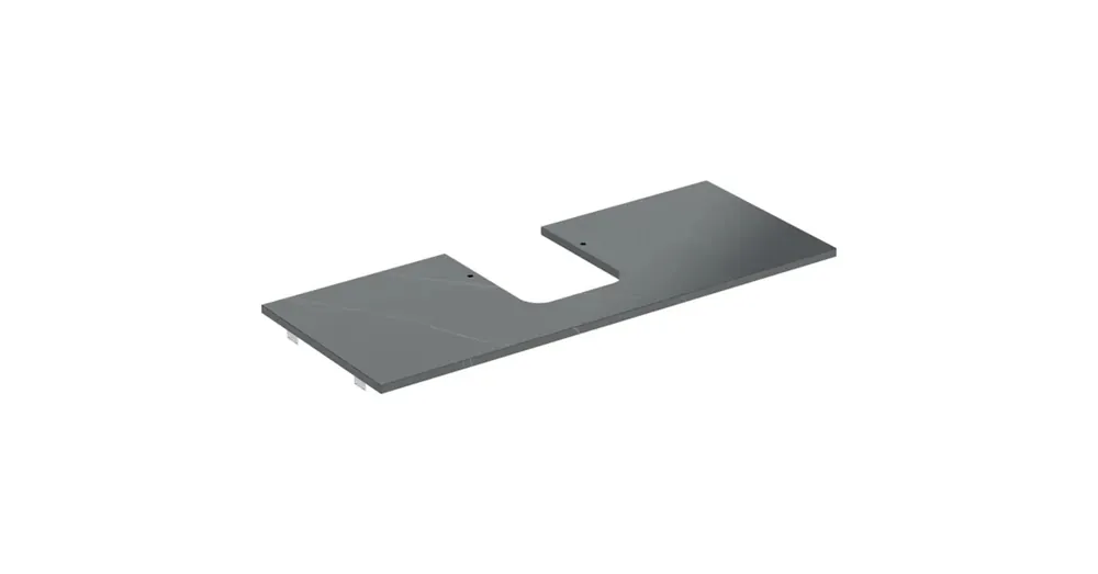 Nézd meg most Geberit One márványhatású mosdópult középső kivágással, pultra ültethető tálformájú mosdóhoz 120x47cm, matt fekete 505.105.00.2