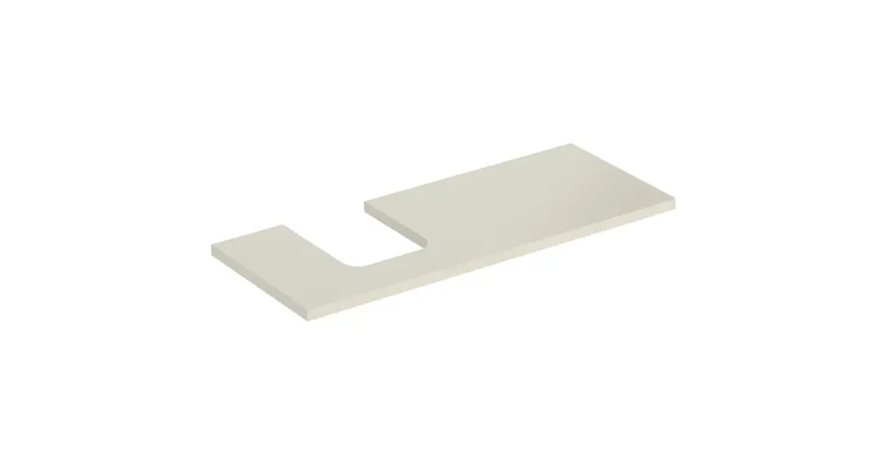 Geberit One mosdópult bal oldali kivágással 120x47 cm, pultra ültethető tálformájú mosdóhoz, magasfényű homokszürke 505.295.00.4 Kedvezményes ár