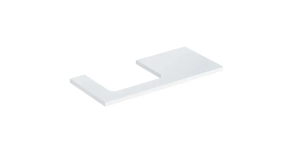 Geberit One mosdópult bal oldali kivágással 105x47 cm, pultra ültethető mosdóhoz, magasfényű fehér 505.304.00.1 Exkluzív ajánlat