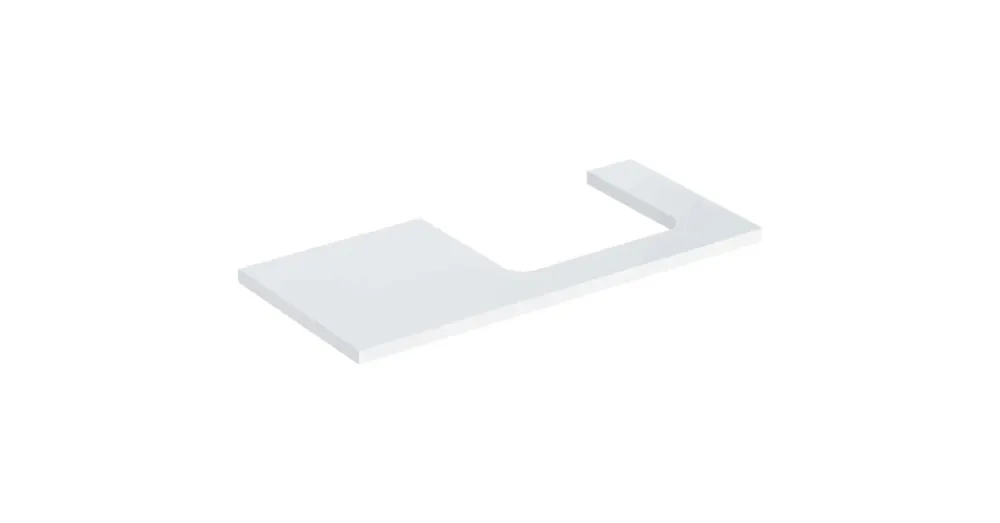 Expressz kézbesítés Geberit One mosdópult jobb oldali kivágással 105x47 cm, pultra ültethető mosdóhoz, magasfényű fehér 505.324.00.1