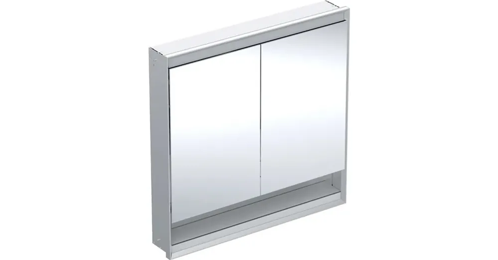 Kiárusítás Geberit One tükrös szekrény polccal és ComfortLight világítással 90 cm, eloxált alumínium 505.823.00.1