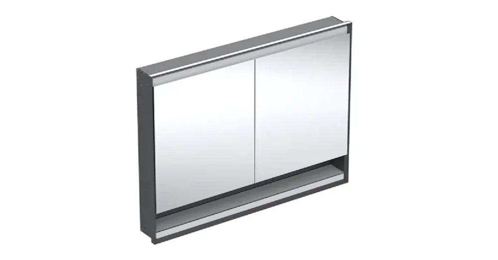 Geberit One tükrös szekrény polccal és ComfortLight világítással 120 cm, matt fekete 505.825.00.7 Akciós ár