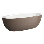 Utolsó esély LAUFEN ILBAGNOALESSI Szabadon álló fürdőkád, Sentec solid surface anyagból, integrált túlfolyóval 185x80 cm Kávé/Fehér H2209721660001