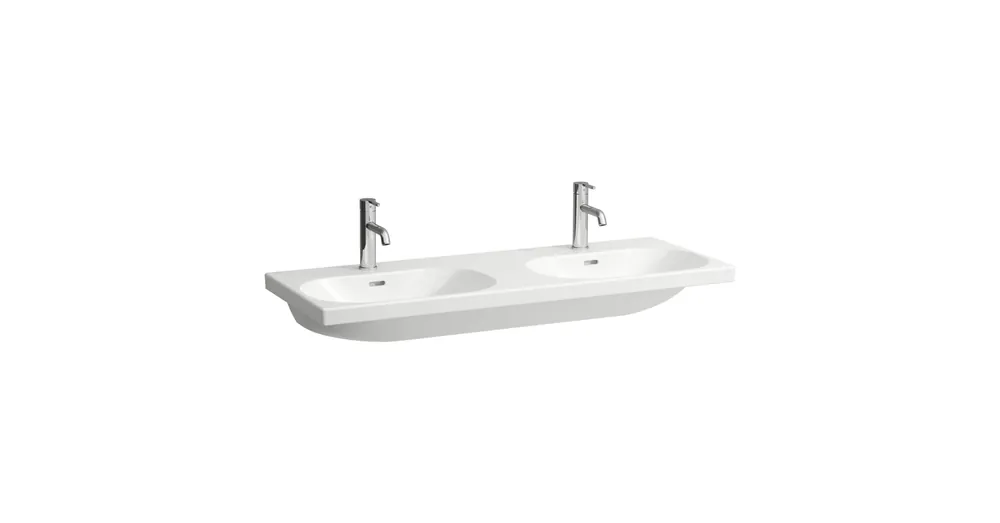 LAUFEN LUA Ráépíthető dupla mosdó, egy csaplyuk, középen, Fehér H8140810001041 Biztonságos fizetés