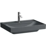 Prémium LAUFEN MEDA Mosdó, 65 cm, túlfolyónyílás nélkül, egy csaplyukkal, Graphite matt H8101147581111