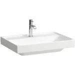 Szuper ajánlat LAUFEN MEDA Mosdó, 65 cm, túlfolyónyílás nélkül, egy csaplyukkal, Fehér LCC bevonattal H8101144001111